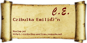Czibulka Emilián névjegykártya